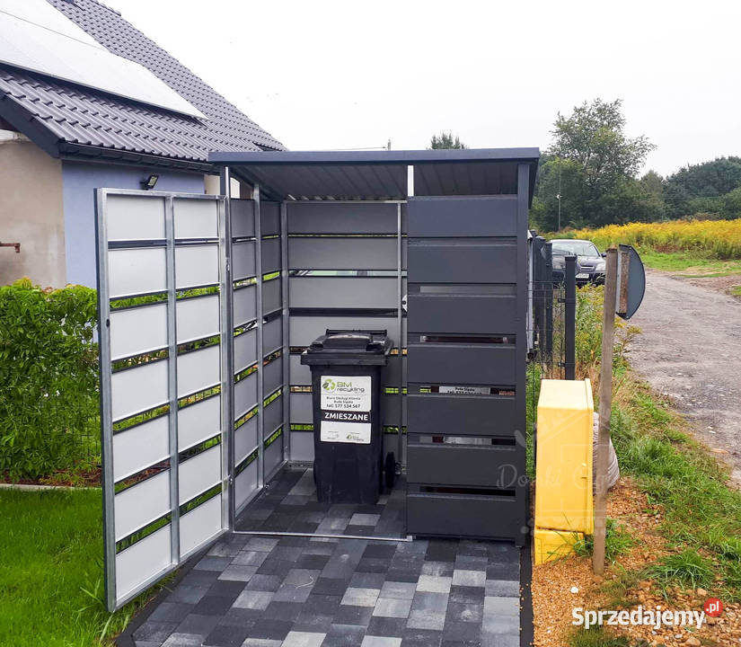 Wiata śmietnikowa spad tył 18x1m antracyt Ostrowiec Świętokrzyski