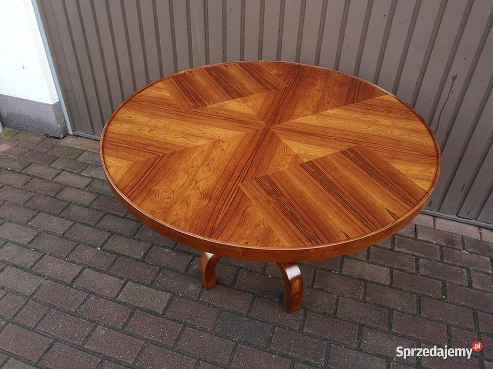 Stolik Ława Okrągły ARTDECO Unikat Antyk Stary Swarzędz