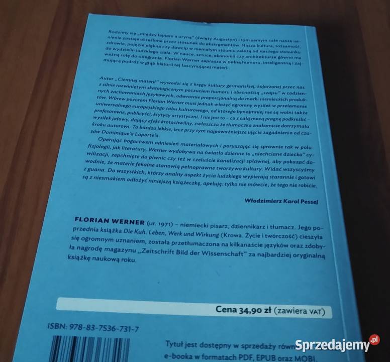 Ciemna materia historia gówna Florian Werner Książki naukowe i popularnonaukowe pomorskie Gdańsk