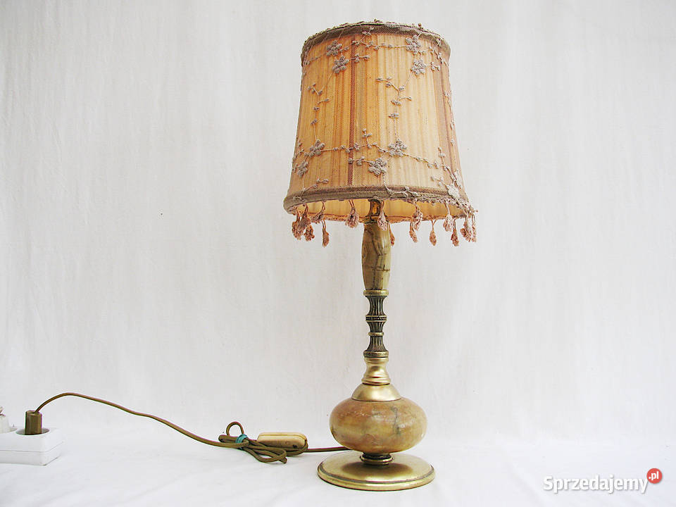 Piękna antyk Lampka Alabaster