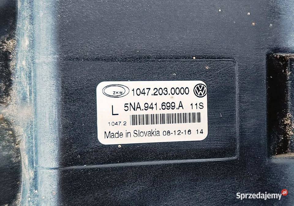 VW TIGUAN II 5NA HALOGEN LEWY