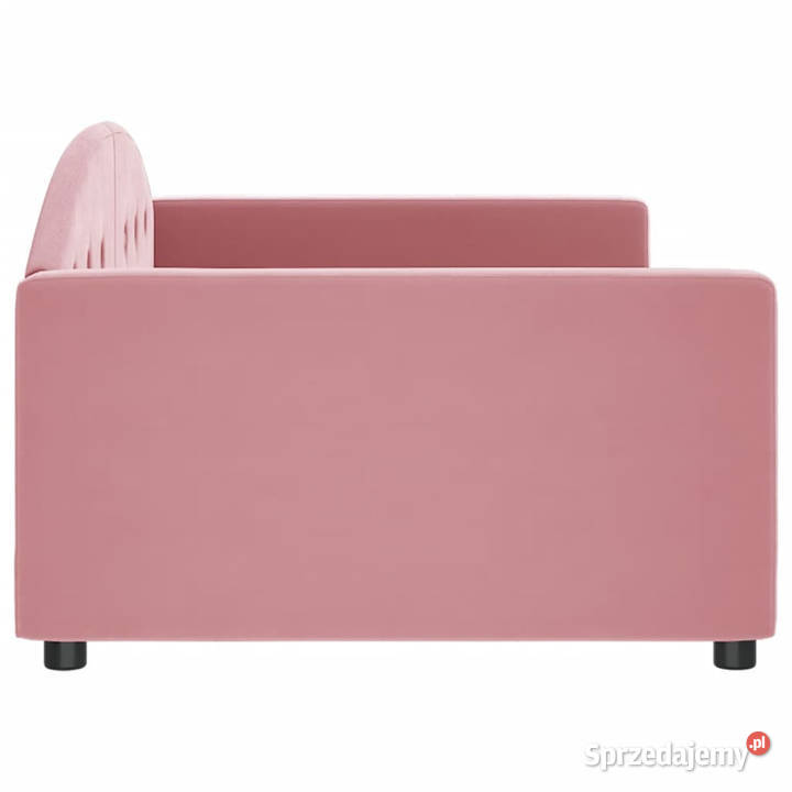 Sofa z funkcją spania różowa obita aksamitem Warszawa sprzedam