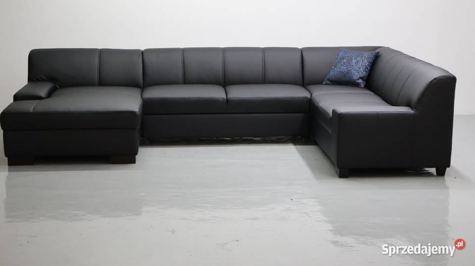 TSD nowy narożnik U funkcją spania czarna eko sprzedam