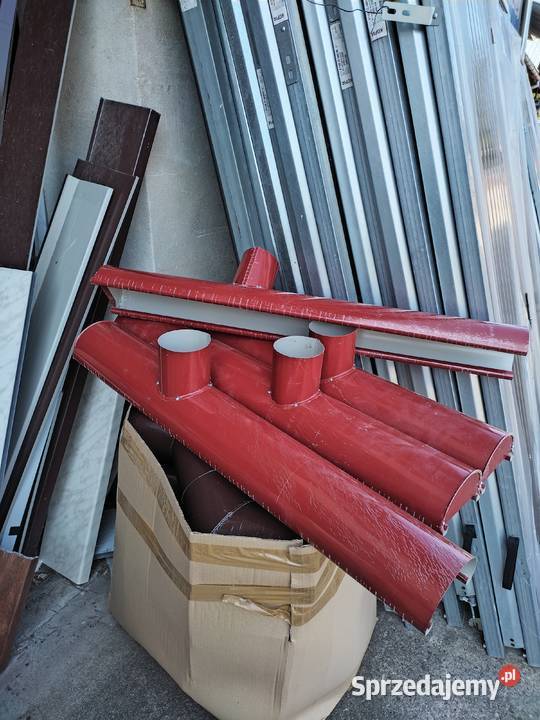 rynna z blachy powlekanej kolor brązowy RAL 8017 Oleśnica
