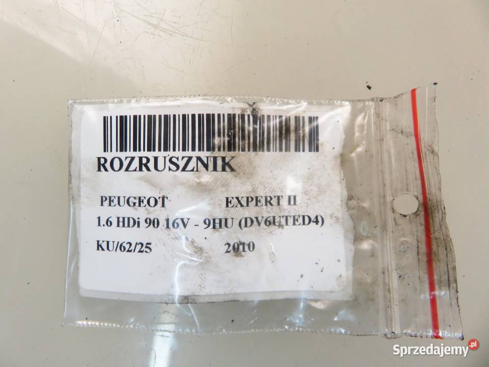 ROZRUSZNIK PEUGEOT EXPERT II 16 HDi 90 16V Układ elektryczny silnika