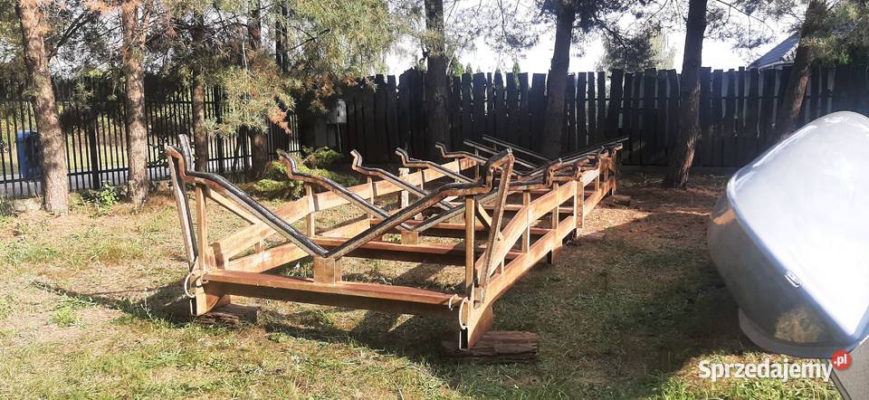 stalowe łoże podstawa pod łódkę Serock
