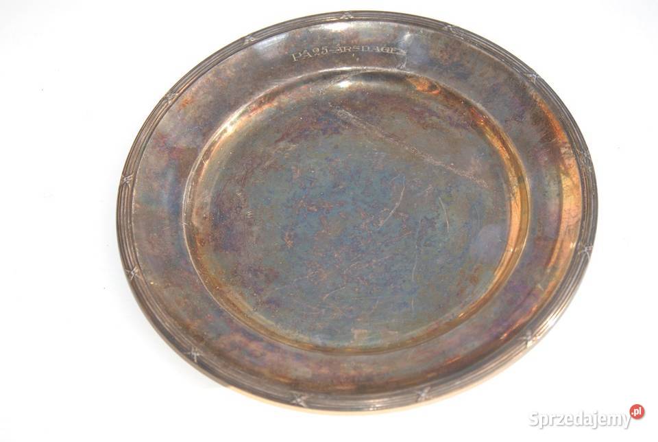 Stara posrebrzana patera taca pa25 arsdagen gab Pozostałe Cieszyn