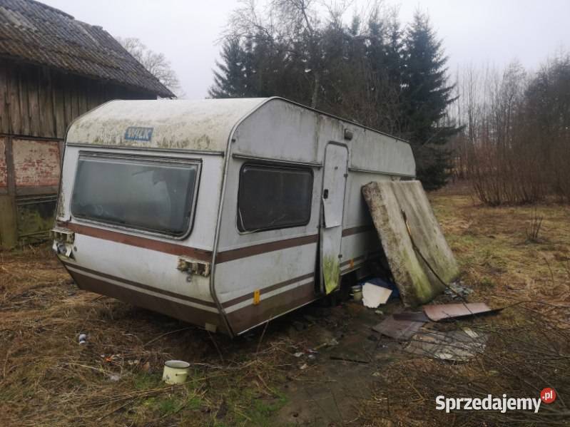 Stara przyczepa kempingowa stacjonarna Motoryzacja Chłopowo