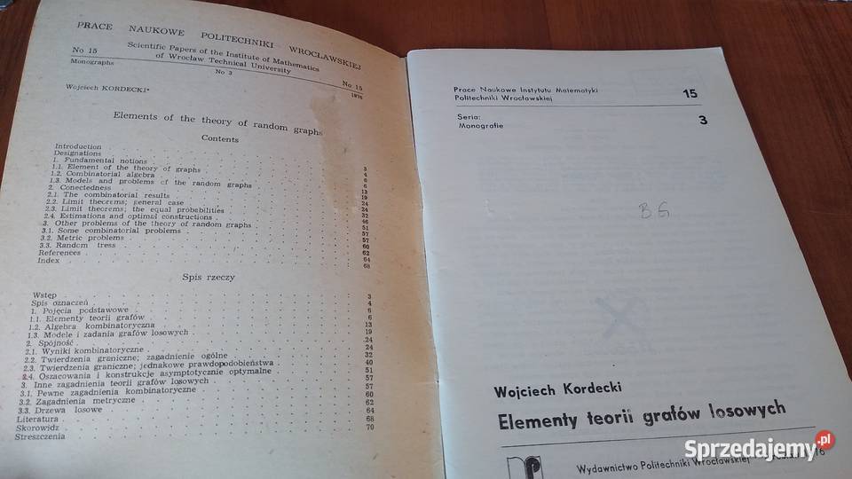 Elementy teorii grafów losowych Wojciech Gdańsk