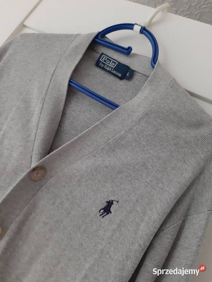 Ralph lauren sweter L szary polo 100oryginał nie Podkowa Leśna