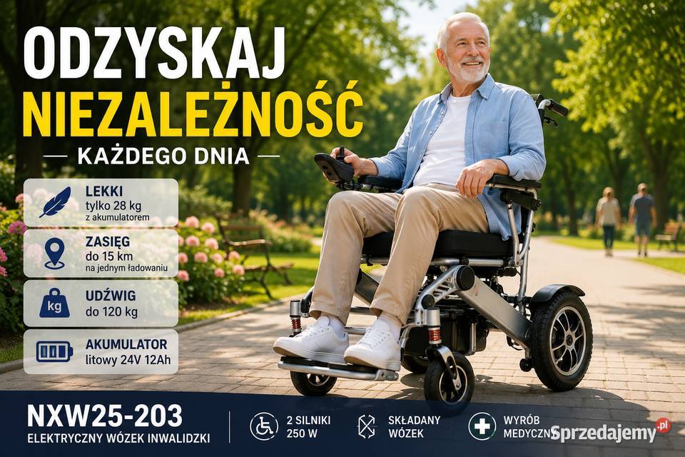 Elektryczny wózek lekki i składany Możliwość Zdrowie i Uroda Wołomin