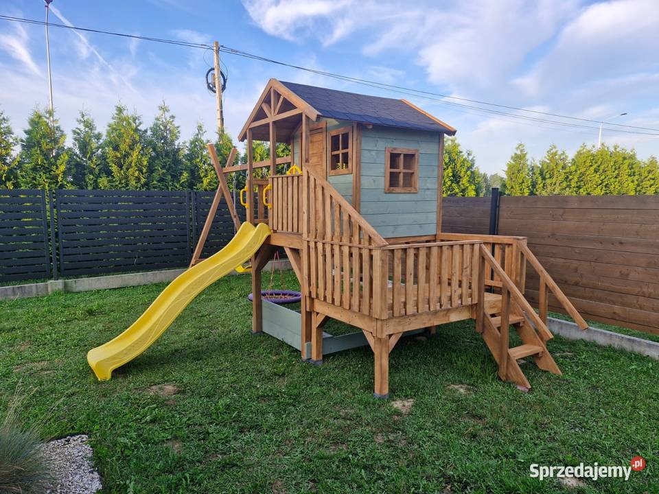 Domek drewniany plac zabaw dzieci Rzeszów