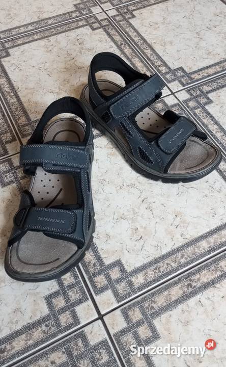 Rieker letnie skórzane męskie sandały na paski 27cm Sandały i klapki Sędziszów Małopolski