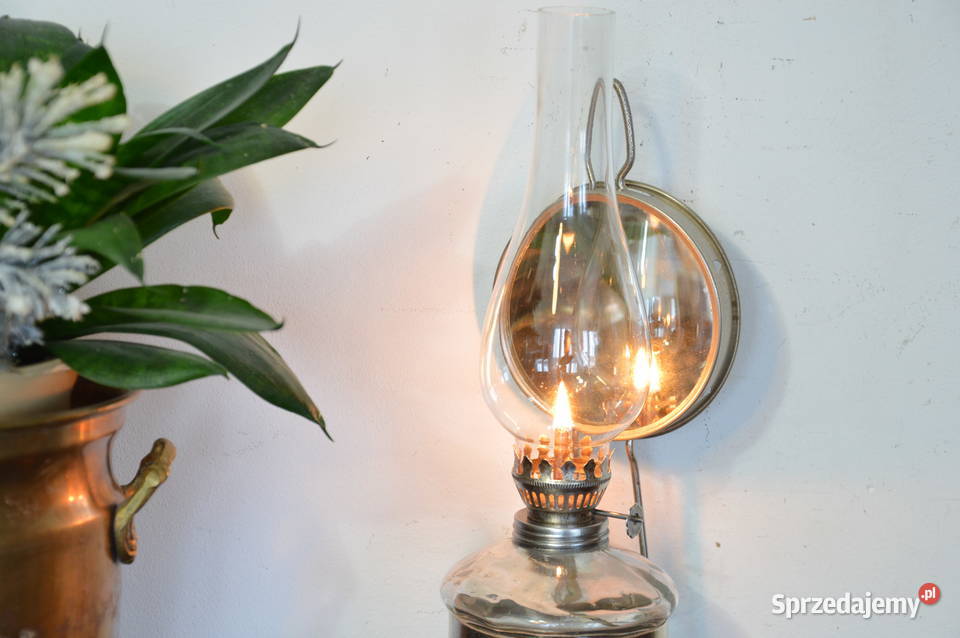 lampa naftowa wisząca stojąca z lusterkiem Jastrzębie-Zdrój