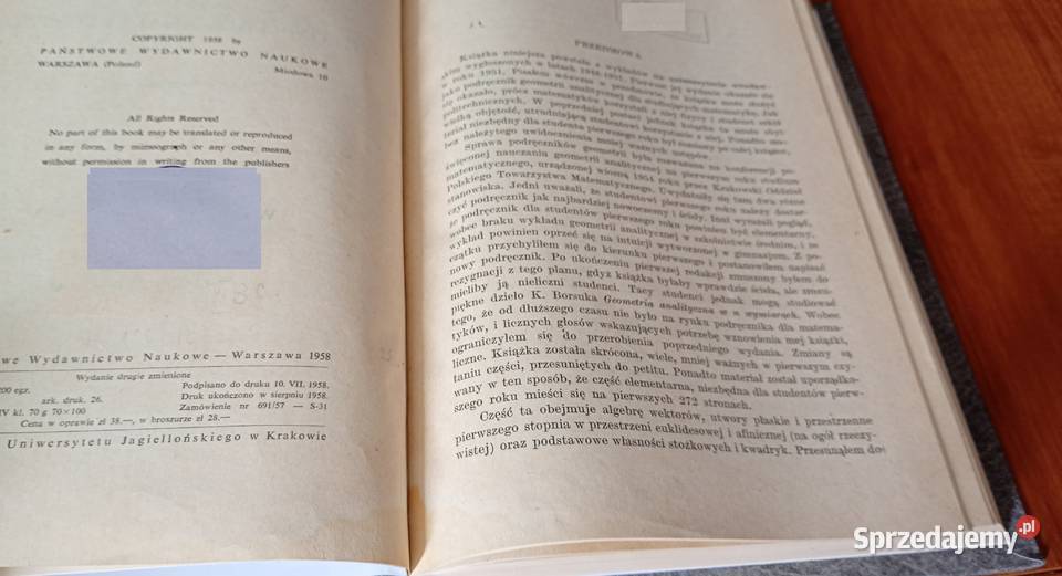 Geometria analityczna Marceli Stark Biblioteka Gdańsk sprzedam