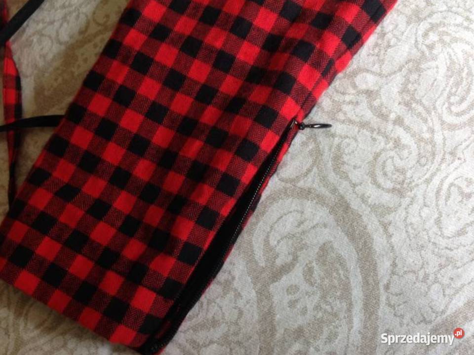 Sukienka Mini Damska N21 r XS czerwona pepitka Pepitka lubuskie