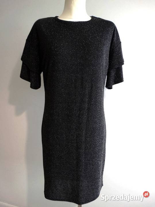 Sukienka Brokatowa Czarna Wieczorowa Imprezowa podlaskie Łomża