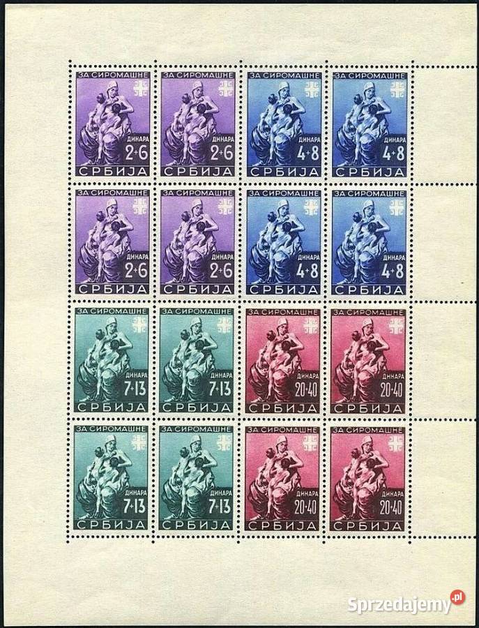 SERBIA 1942arkusik MNH WYSYŁKA Kolekcje Człuchów sprzedam