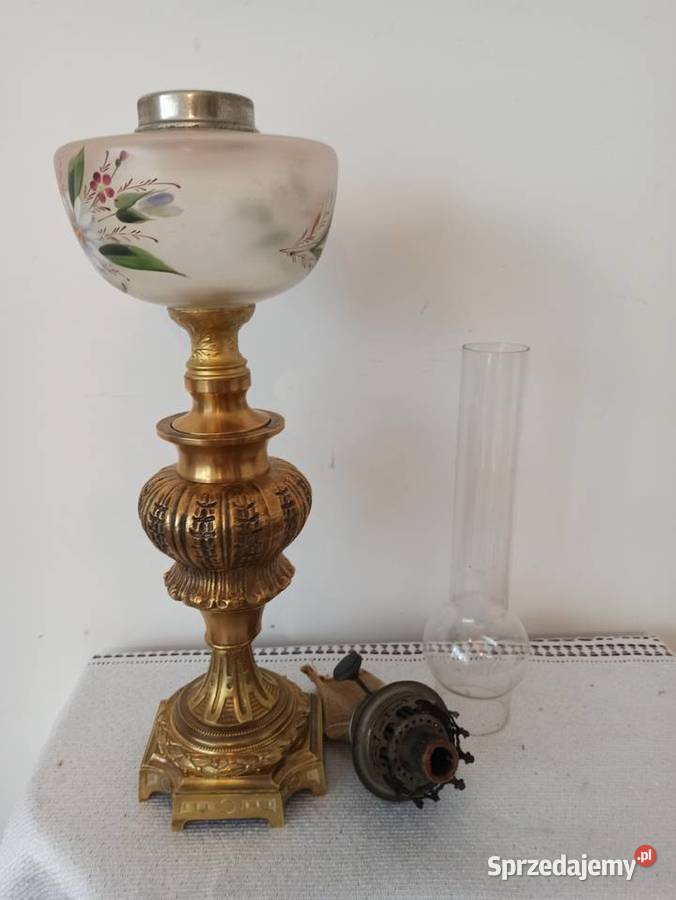 Lampa naftowa mosiądz FRancja wielkopolskie Budzyń sprzedam