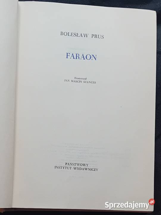 Bolesław Prus Faraon PIW 1971 r Ilustracje JM Koźminek