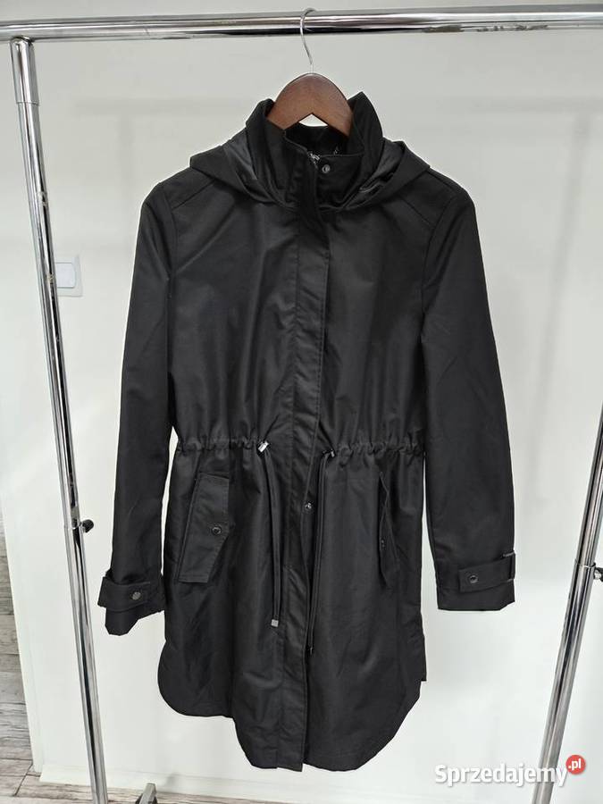 Czarna parka kurtka z kapturem czarny Liszki sprzedam
