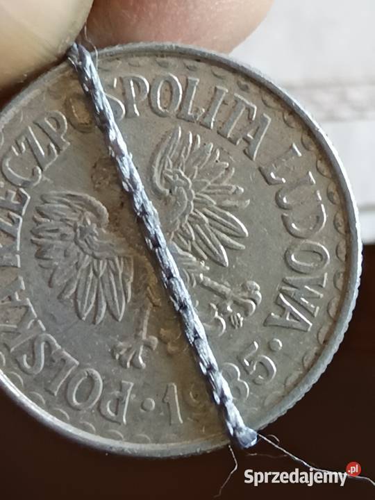 Sprzedam monete 1 zloty 1985 mala skretka