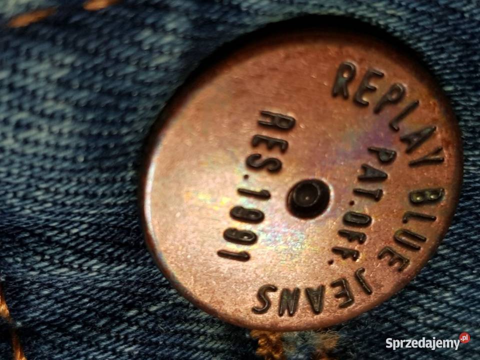 Spodnie jeansowe męskie Replay zapinane na Odzież codzienna Kielce