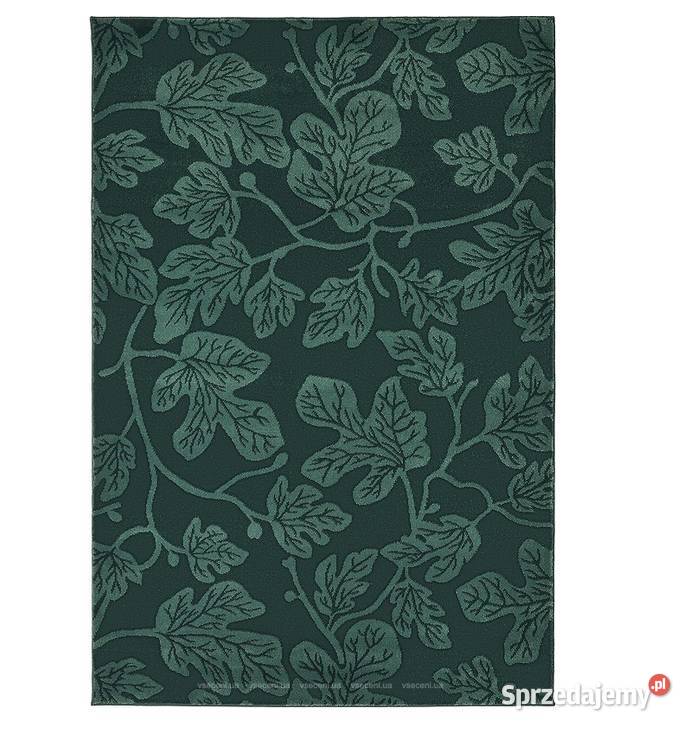 Dywan Ikea Hildigard zielony w liście 133x193 Gdańsk