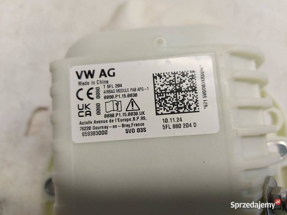 Cupra Tavascan 11H 2025 airbag poduszka pasażera