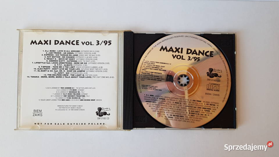Maxi Dance vol 395 CD Snakes Music Płyty i kasety śląskie Dąbrowa Górnicza