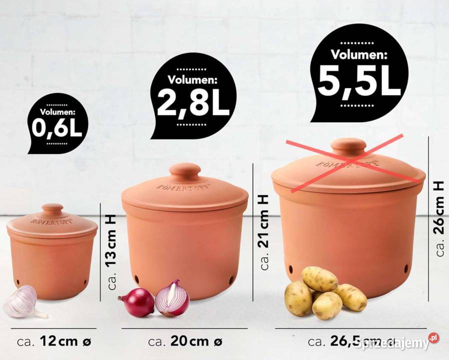 Zestaw 3 pojemników Romertopf Freshness Pot