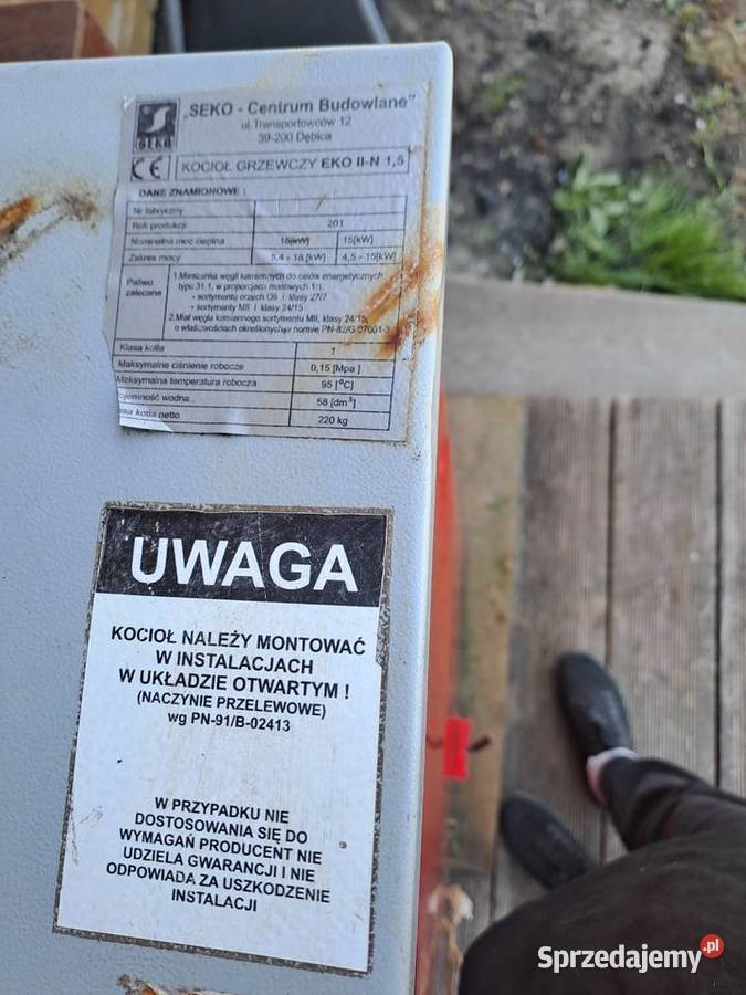 Piec SEKO 18 Kw Kotły i Piece CO Andrespol sprzedam