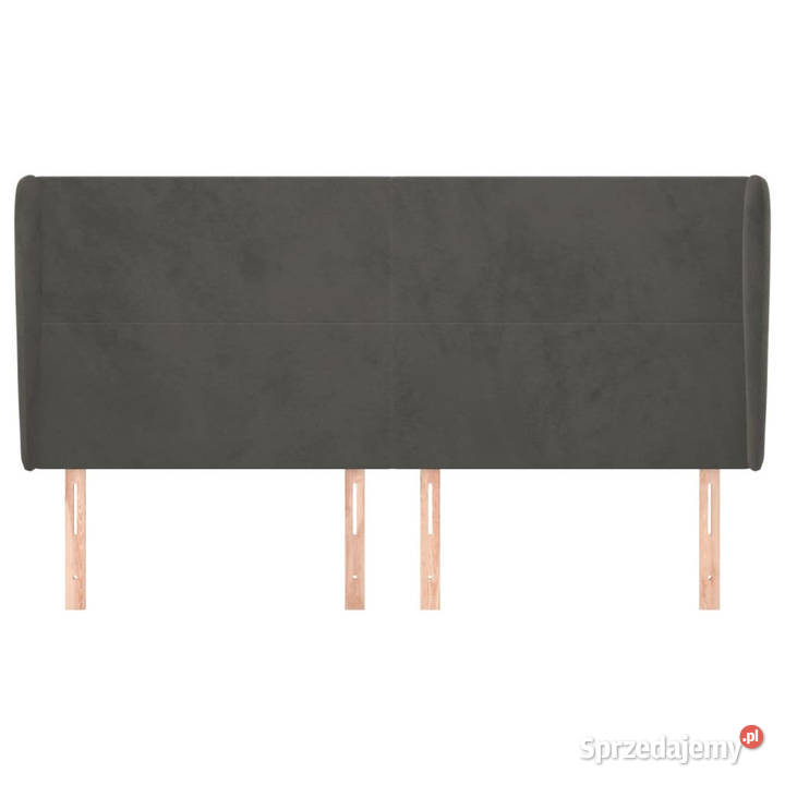 Zagłówek uszak ciemnoszary 203x23x118128 aksamit Warszawa