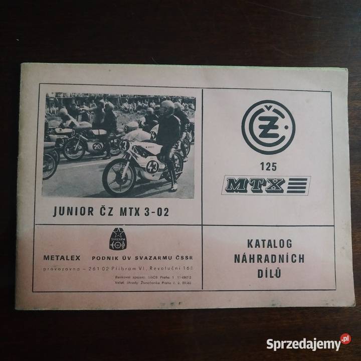 Katalog części zamiennych Metalex Junior CZ MTX Pozostałe śląskie Poraj sprzedam