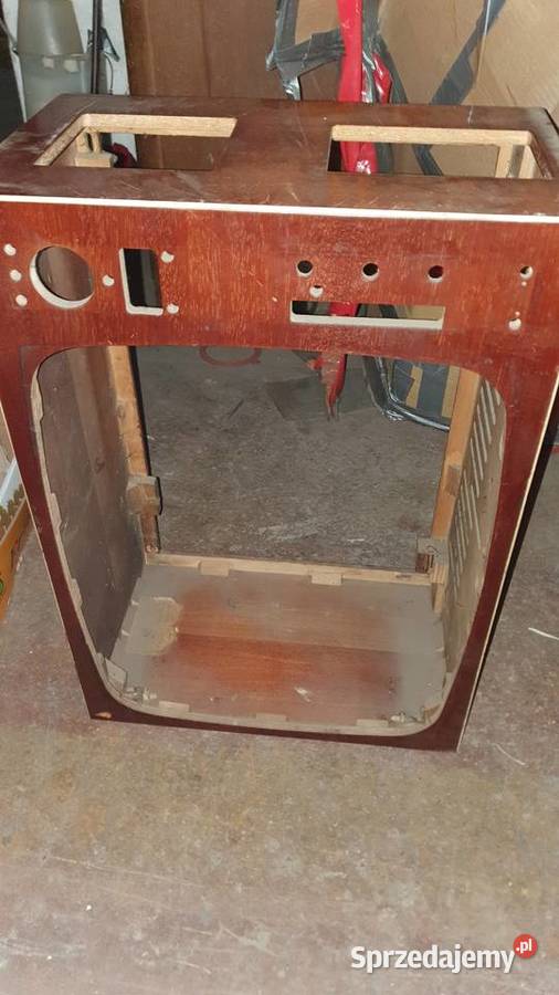 Drewniane pudło telewizorze PRL Warszawa