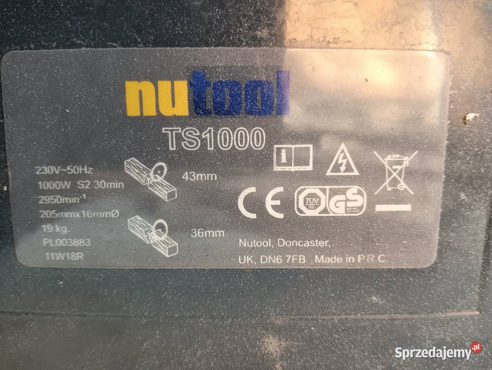 Piła stołowa 1000W 230V widia widiowa pilarka Wałbrzych