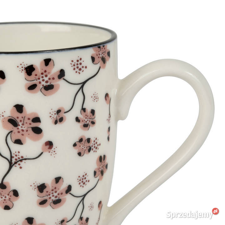 Kubek z zaparzaczem porcelana 225 ml wzór Akcesoria do herbaty Kanie