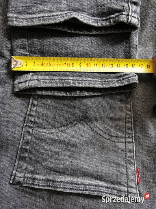 Levis 512 SZARE Męskie jeansy elastyczne W33 L32 Odzież codzienna Łódź