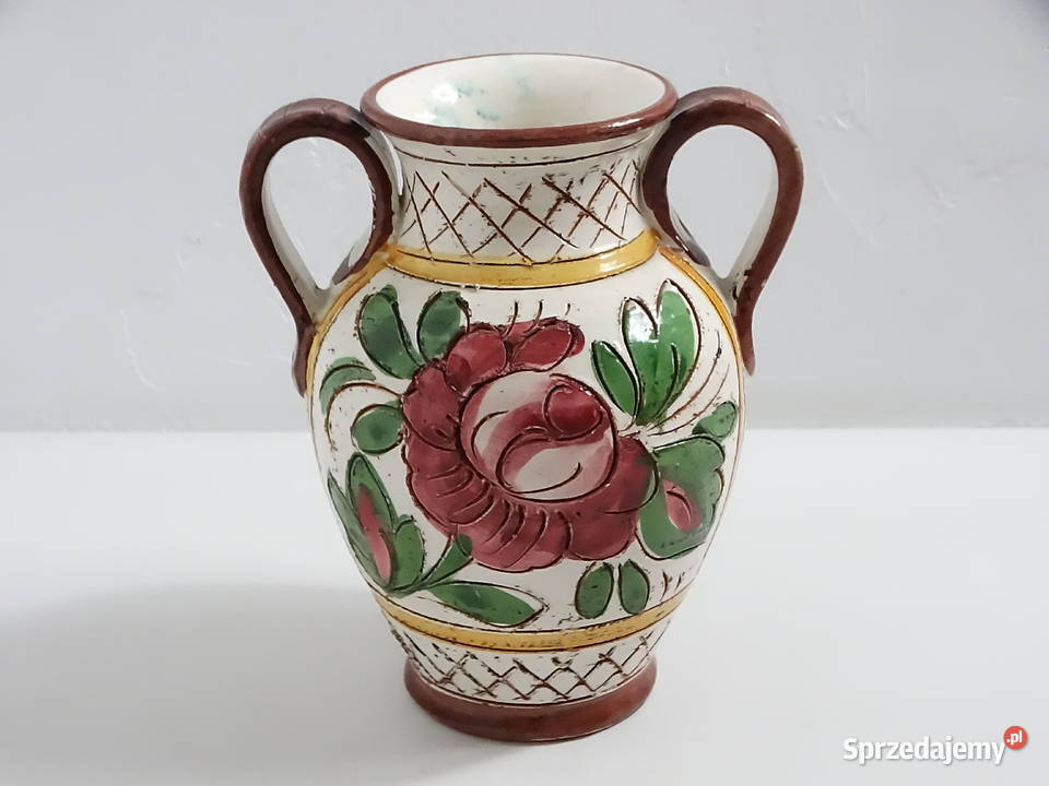 Unikatowy Wazon SGRAFFITO Ręcznie Nacinany i Biłgoraj