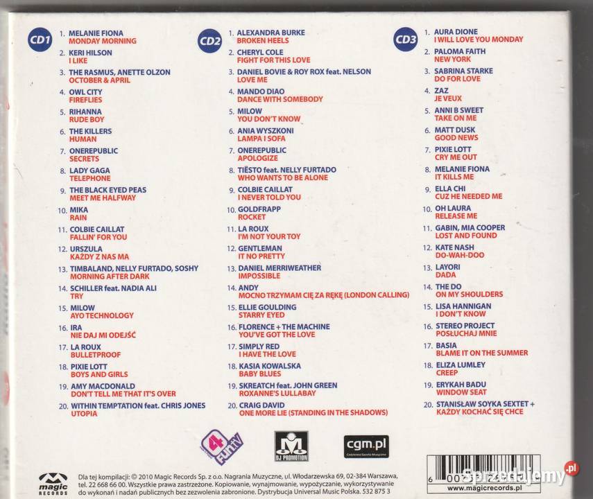 Radio zet siła muzyki lato 2010 3 CD Muzyka Pruszków