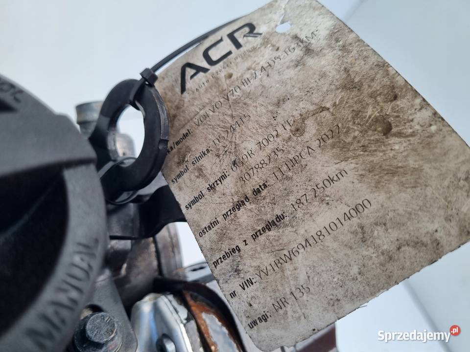 SILNIK Volvo S80 II 24 D DIESEL 163 dokumenty osobowe Rudka