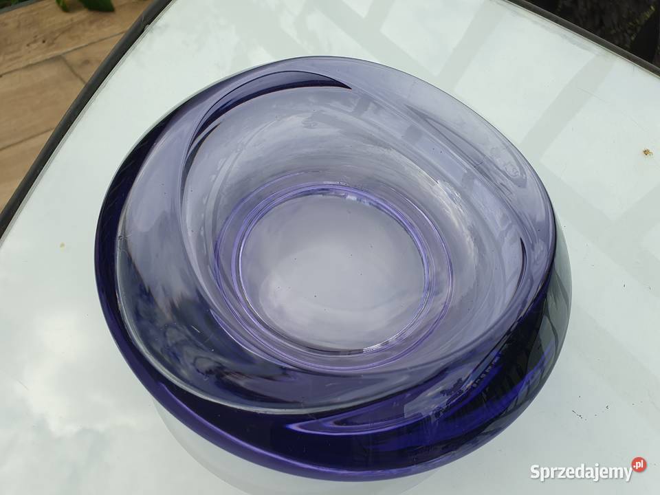Szklana patera Sklo Union czechosłowacja Myszków
