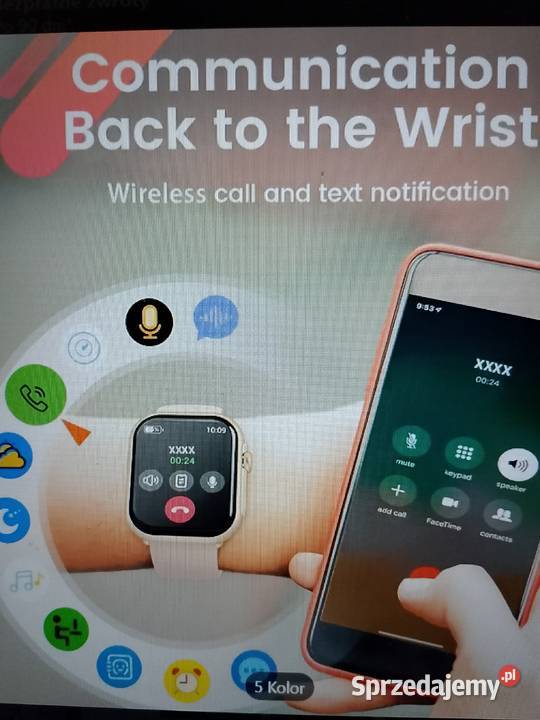 Smartwatch Fitness Tracker złoty z akumulatorem Damskie Zgierz