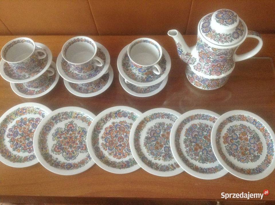 Serwis porcelanowy do kawy ręcznie malowany opolskie Opole