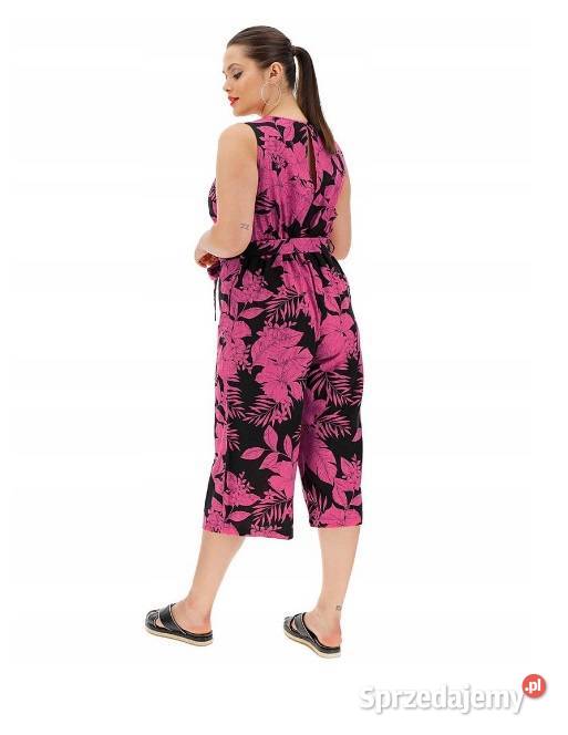 38 LEN lniany kombinezon letni fuksja Simply Be Gaszowice