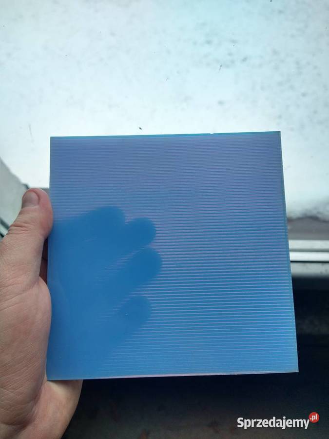 Płytki szklane PRL niebieskie Turek