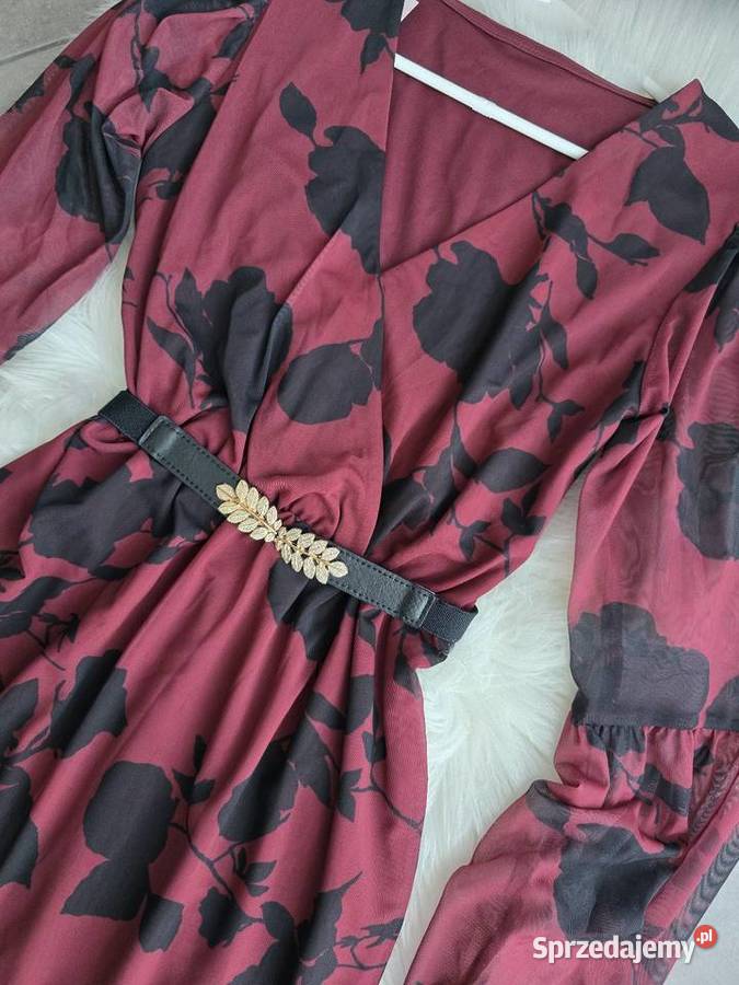 Sukienka z Siateczki bordo XSS kolorowy śląskie Rybnik