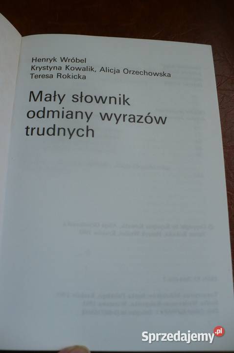 Mały słownik odmiany wyrazów trudnych miękka Suwałki