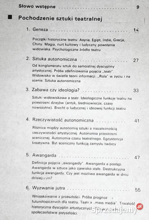 Elementy wiedzy o teatrze Andrzej Hausbrandt Chełm sprzedam