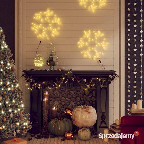 vidaXL Ozdobne śnieżynki ciepłe białe światło Warszawa